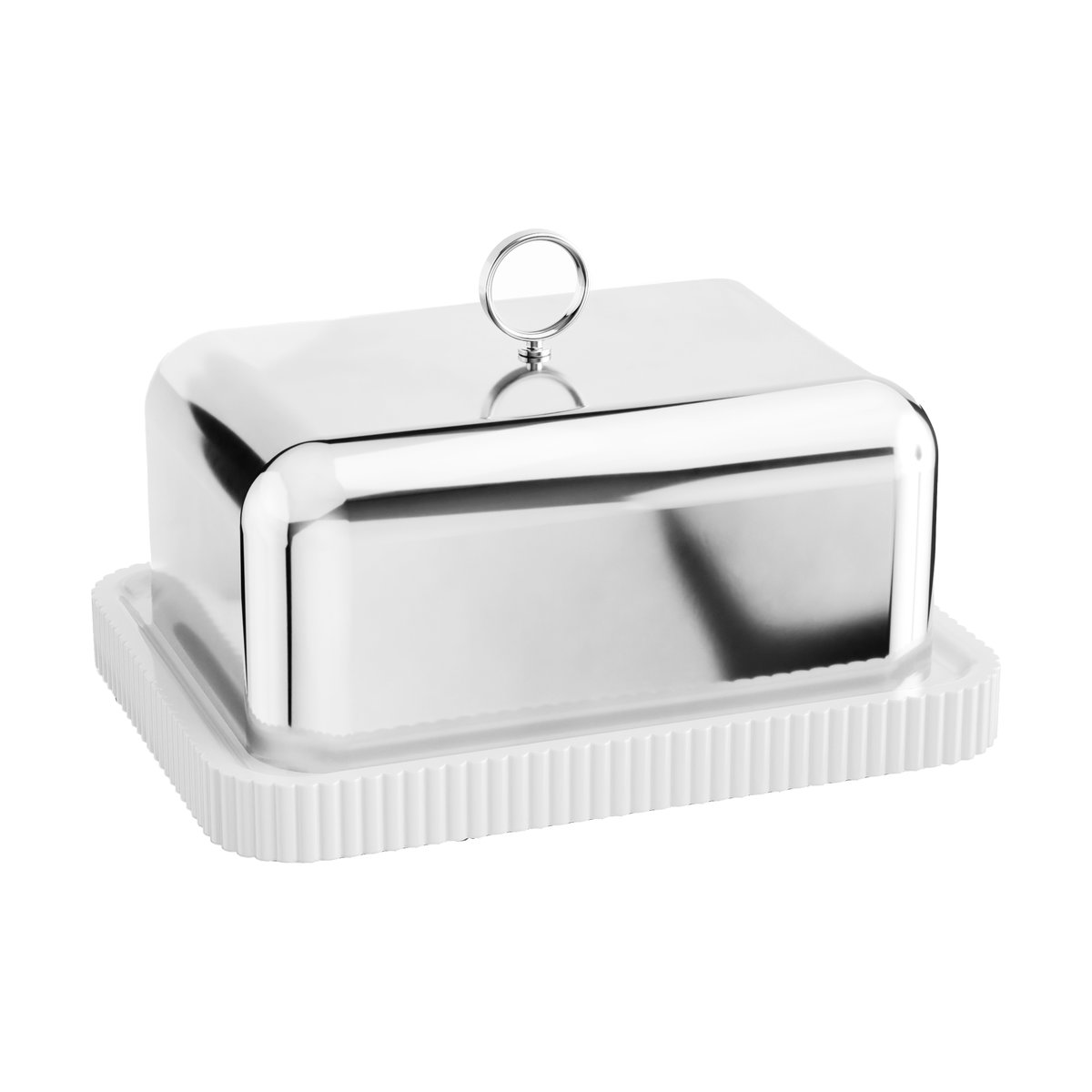 Georg Jensen Bernadotte butter dish 11.2x14.7 cm Stainless steel