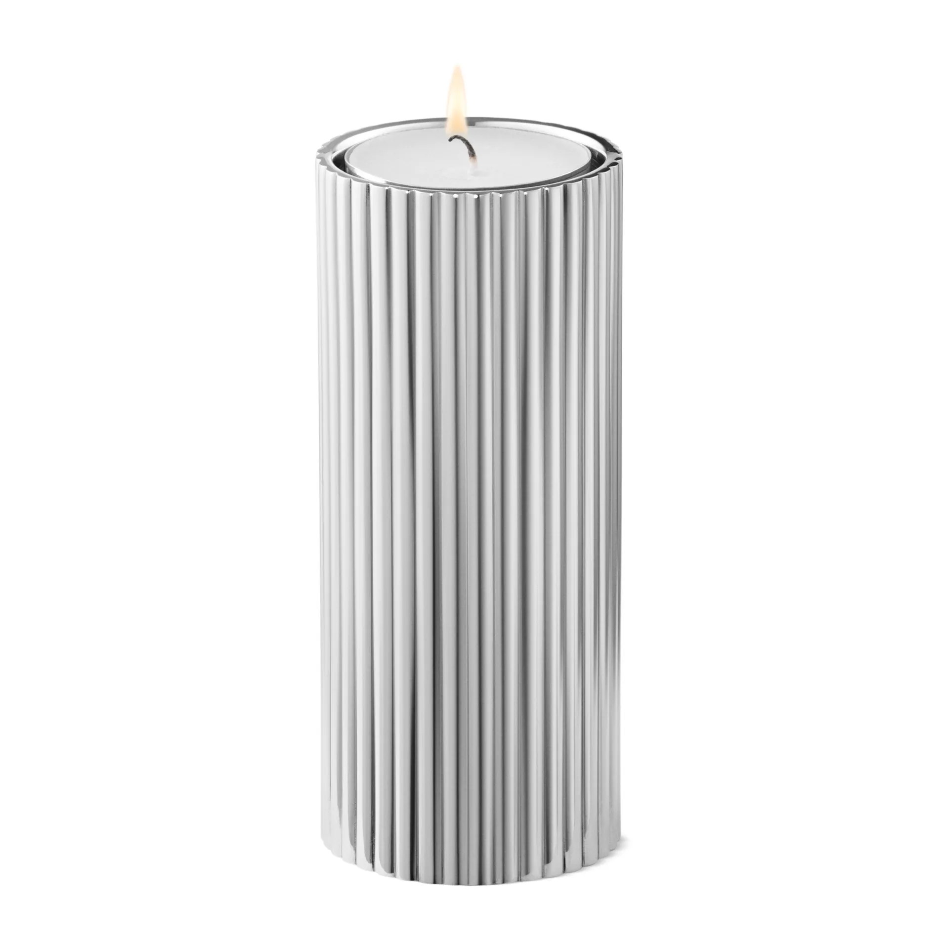 Bernadotte candle sticks 11 cm, Stainless steel Georg Jensen