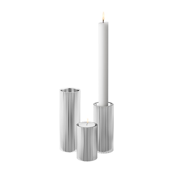 Bernadotte candle sticks 11 cm, Stainless steel Georg Jensen