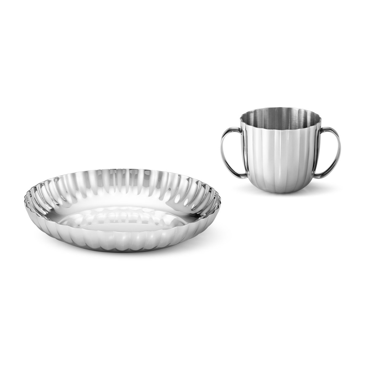 Georg Jensen Bernadotte children's dinnerware 2 pieces Stainless steel