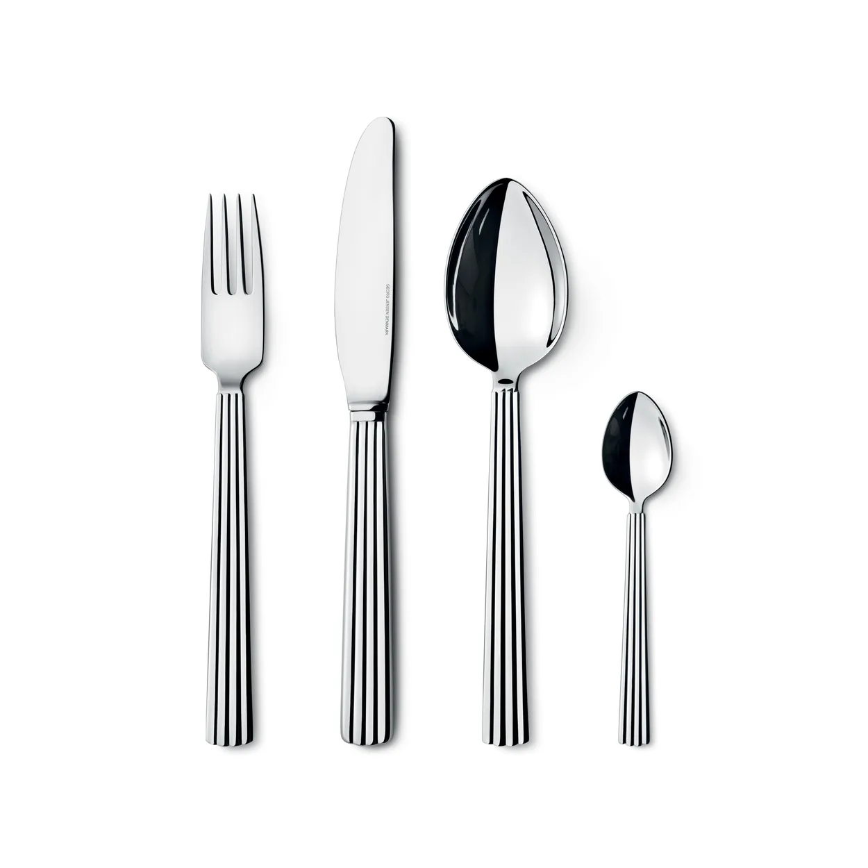 Georg Jensen Bernadotte cutlery set 4 pcs | Scandinavian Design | Cutlery sets | Silver-coloured