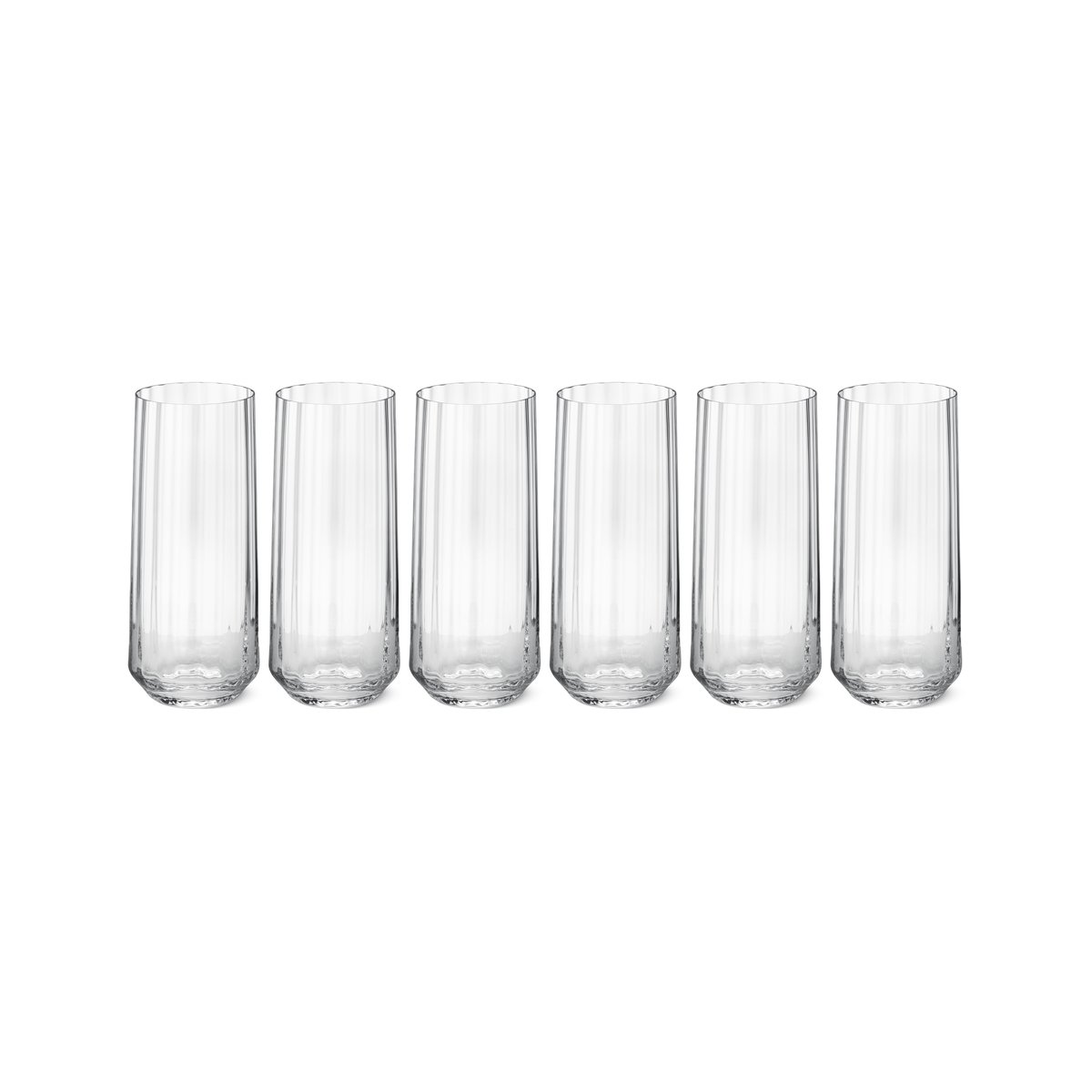 Georg Jensen Bernadotte highball glass 6-pack 45cl | Scandinavian Design | Long drink & highball glasses | Transparent