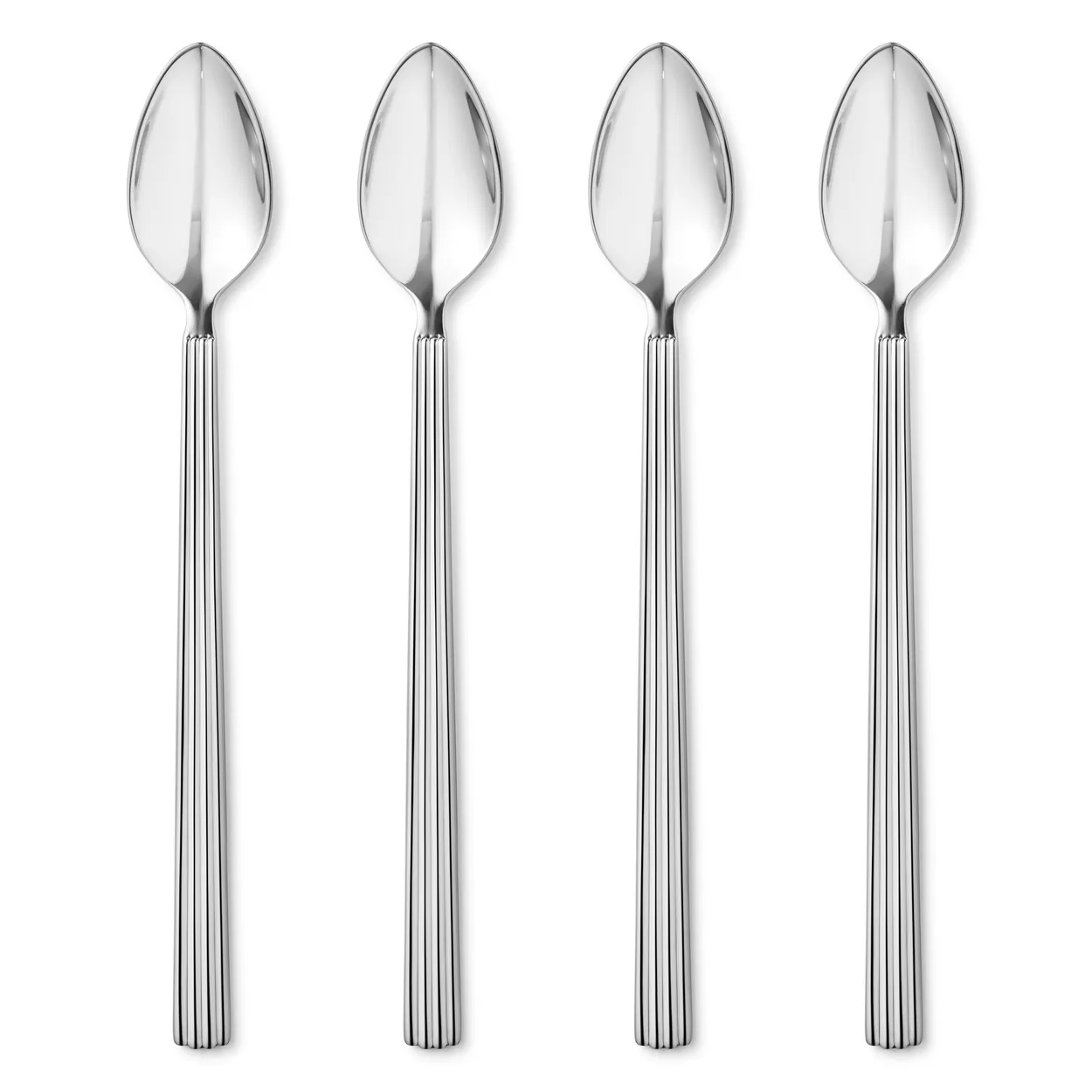 Georg Jensen Bernadotte latté spoon 4-pack 4- pack | Scandinavian Design | Tea & coffee spoons | Silver-coloured