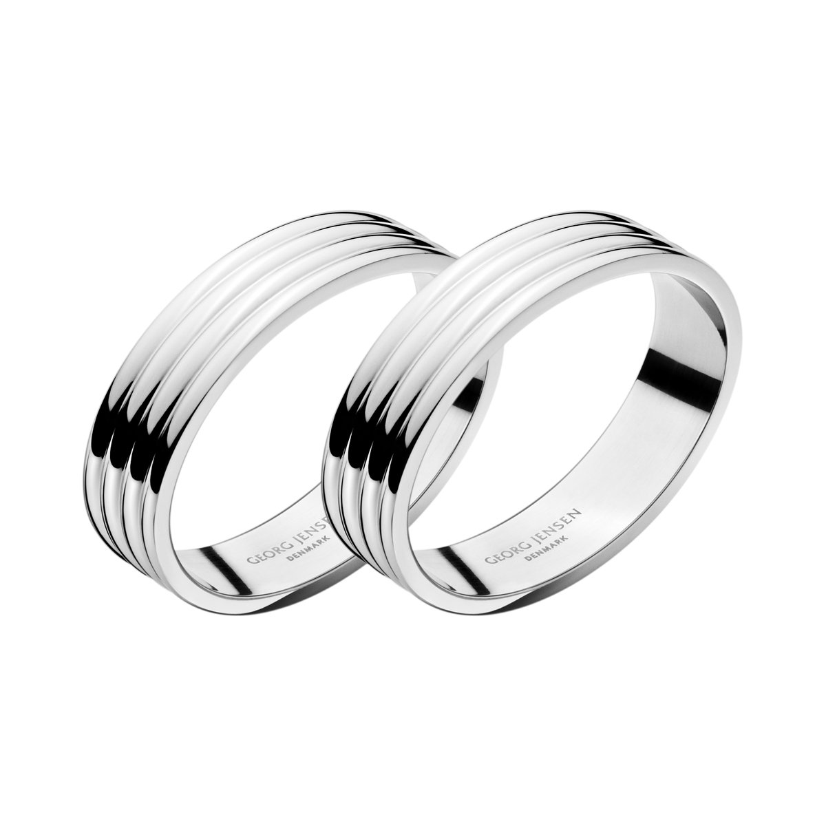 Georg Jensen Bernadotte napkin ring 2-pack | Scandinavian Design | Napkin rings & holders | Silver-coloured