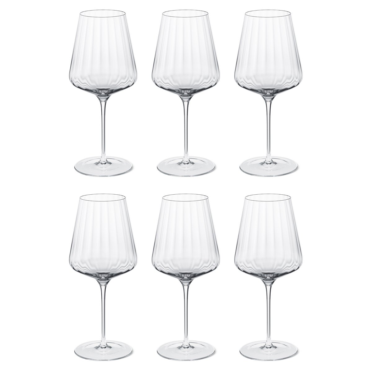 Georg Jensen Bernadotte red wine glass 6-pack crystalline