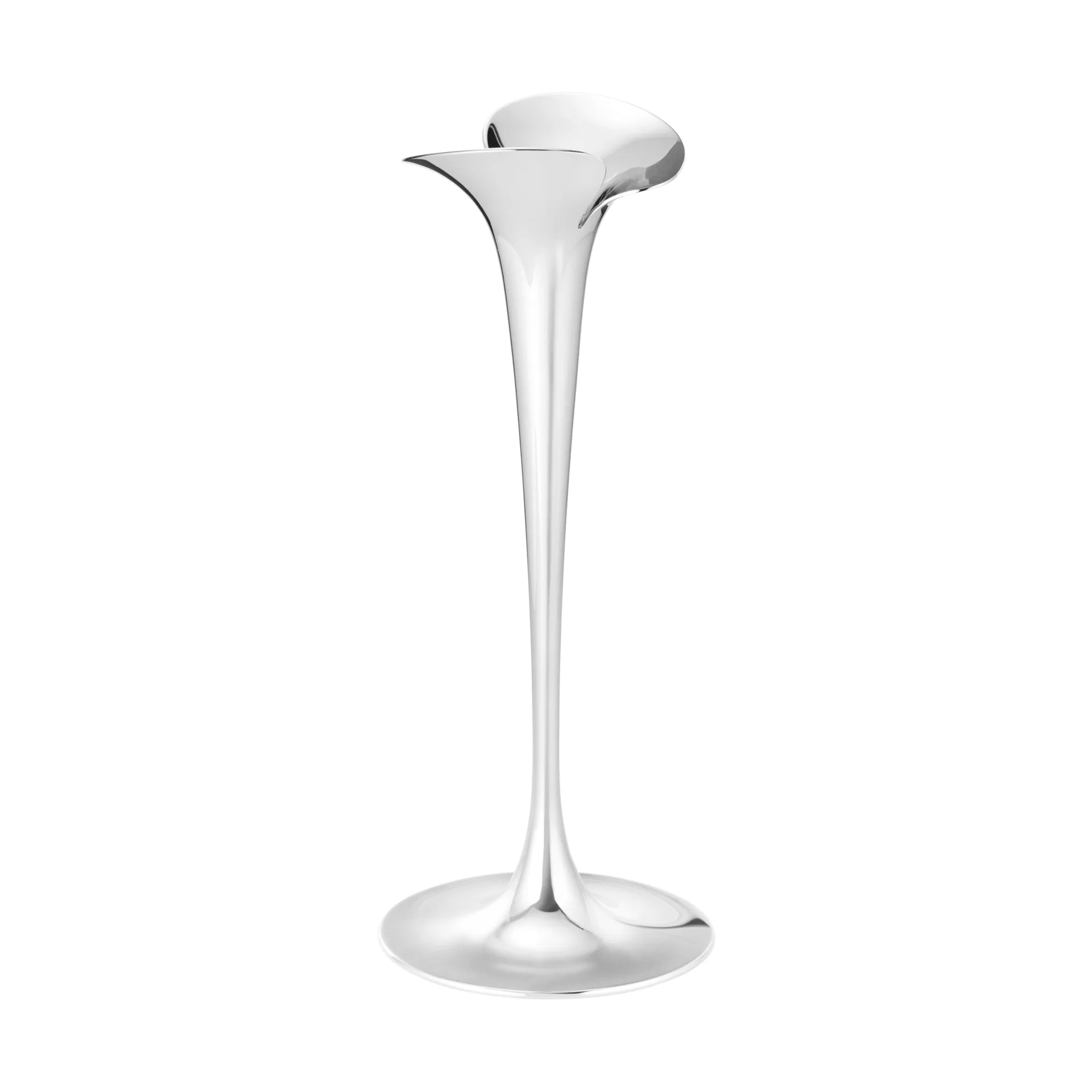 Bloom candlesticks for taper candles, Stainless steel, large, 2-pack Georg Jensen