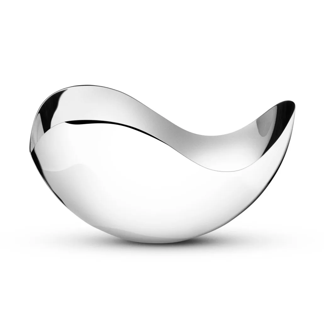 Georg Jensen Bloom serving bowl petite, o 16 cm | Scandinavian Design | Decorative bowls | Grey