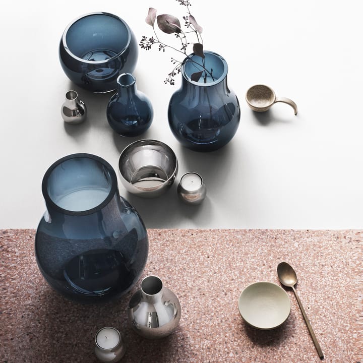 Cafu glass vase blue, extra small, 14.8 cm Georg Jensen