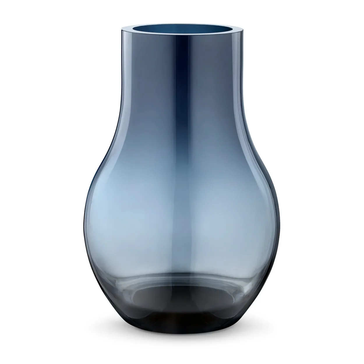 Georg Jensen Cafu glass vase blue medium, 30 cm | Scandinavian Design | Vases | Blue