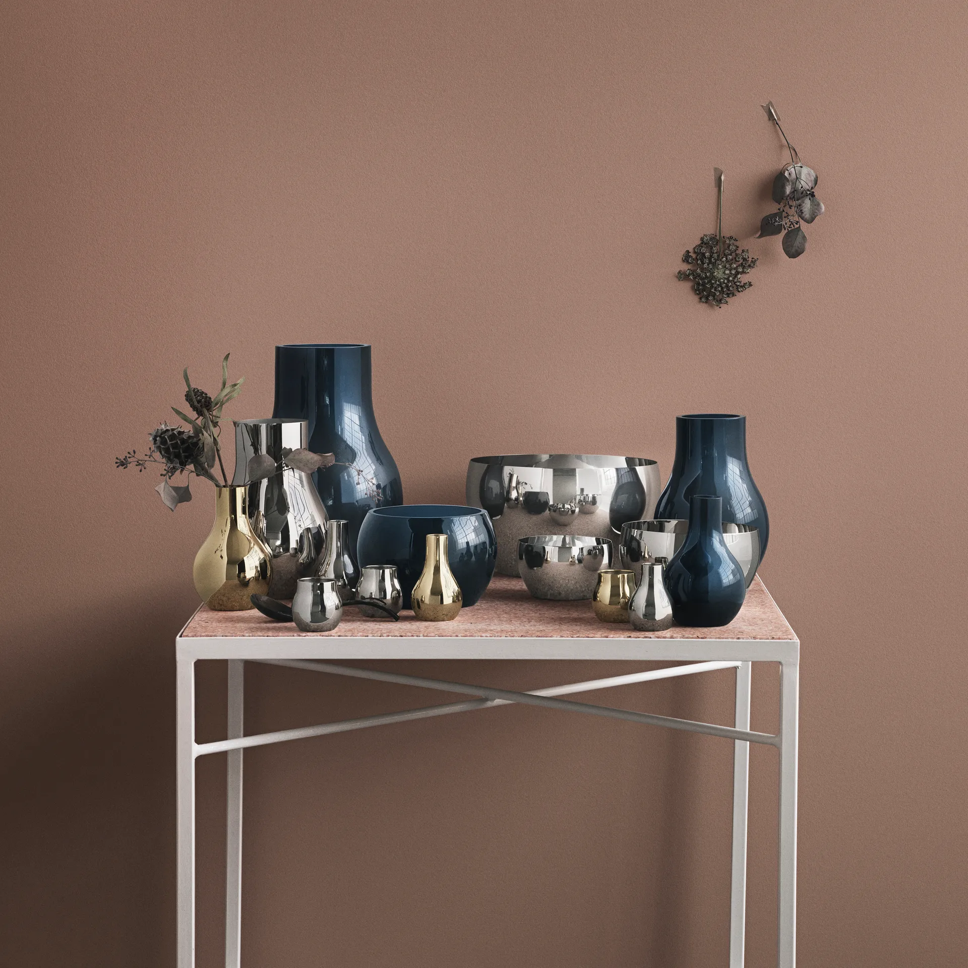 Cafu glass vase blue, medium, 30 cm Georg Jensen