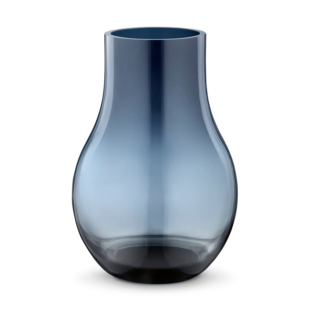 Georg Jensen Cafu glass vase blue small, 21.6 cm | Scandinavian Design | Vases | Blue