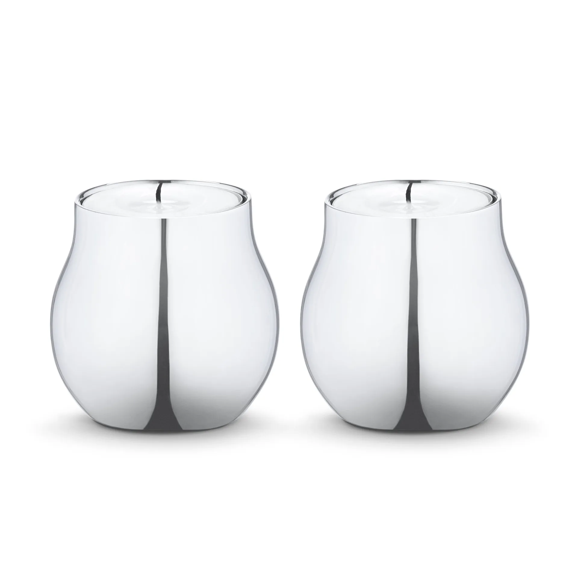 Cafu tealight holder 2-pack, stainless steel Georg Jensen