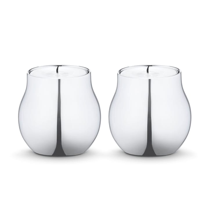 Cafu tealight holder 2-pack - stainless steel - Georg Jensen