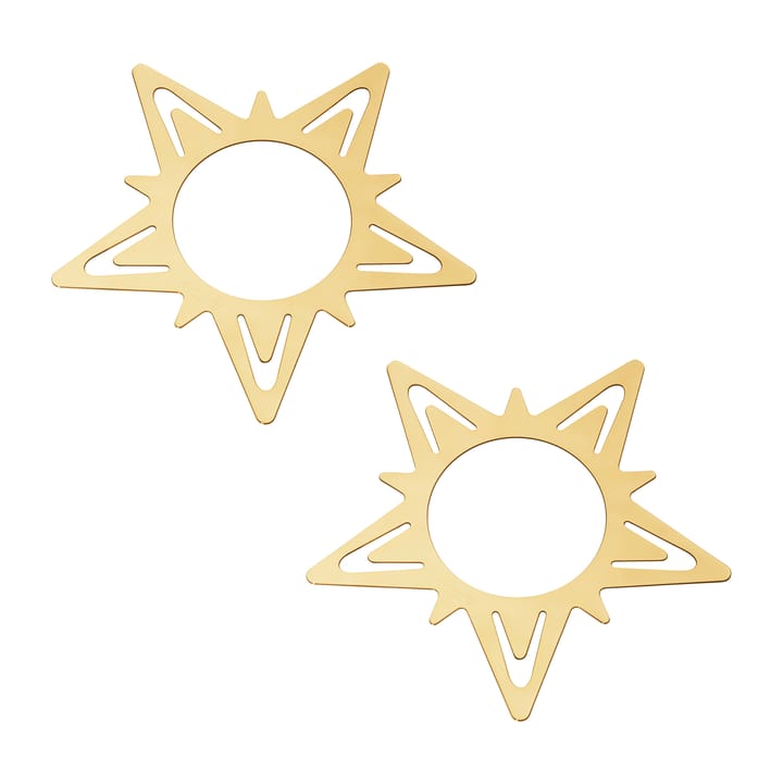 Classic christmas star napkin ring Ø9 cm 2-pack, Gold Georg Jensen