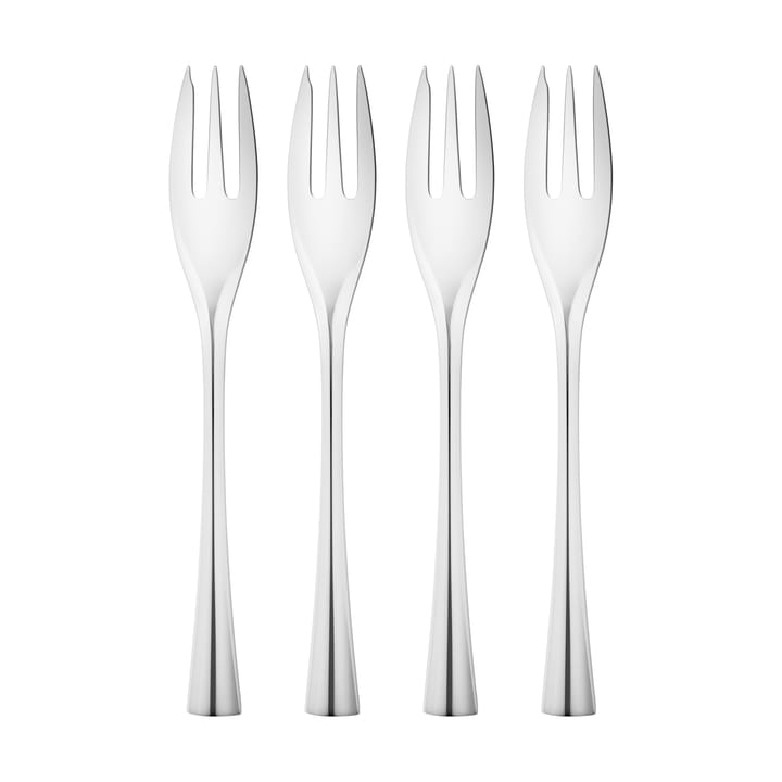 Cobra cake fork 4-pack - Stainless steel - Georg Jensen