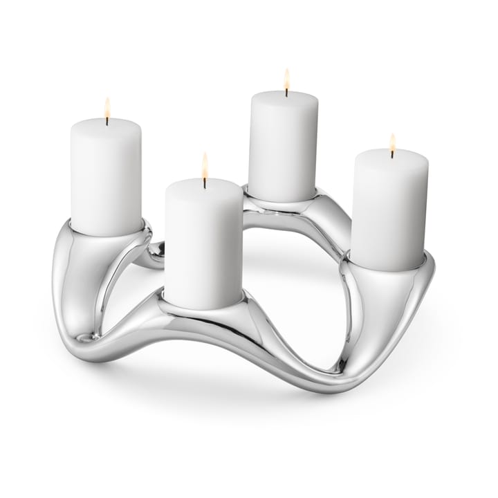 Cobra candle sticks Ø33 cm - Stainless steel - Georg Jensen