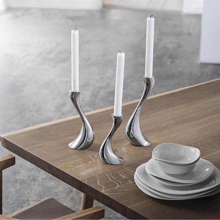 Cobra candleholder 3-pack - stainless steel - Georg Jensen