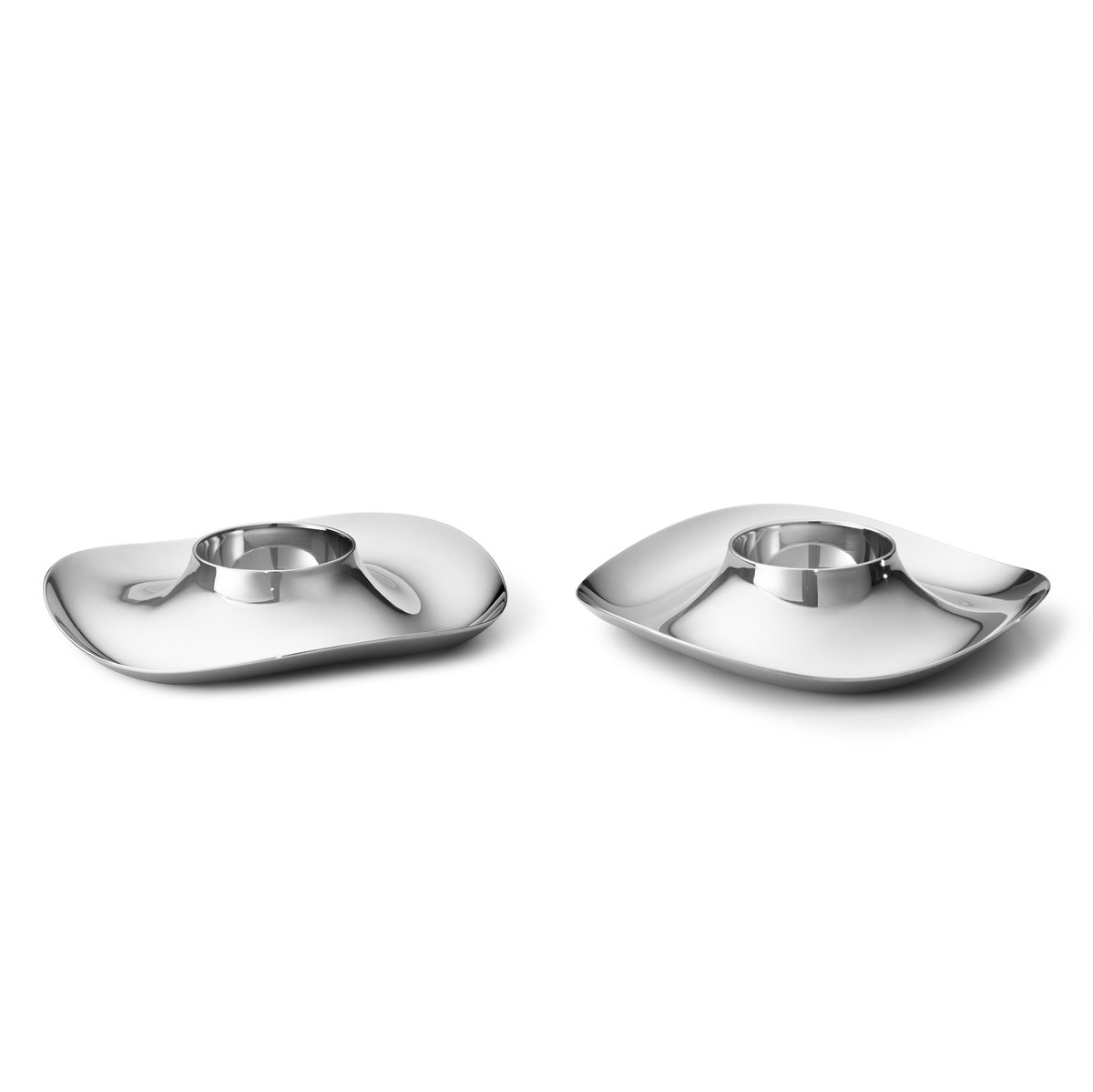 Georg Jensen Cobra egg cup 2-pack stainless steel | Scandinavian Design | Egg cups | Silver-coloured