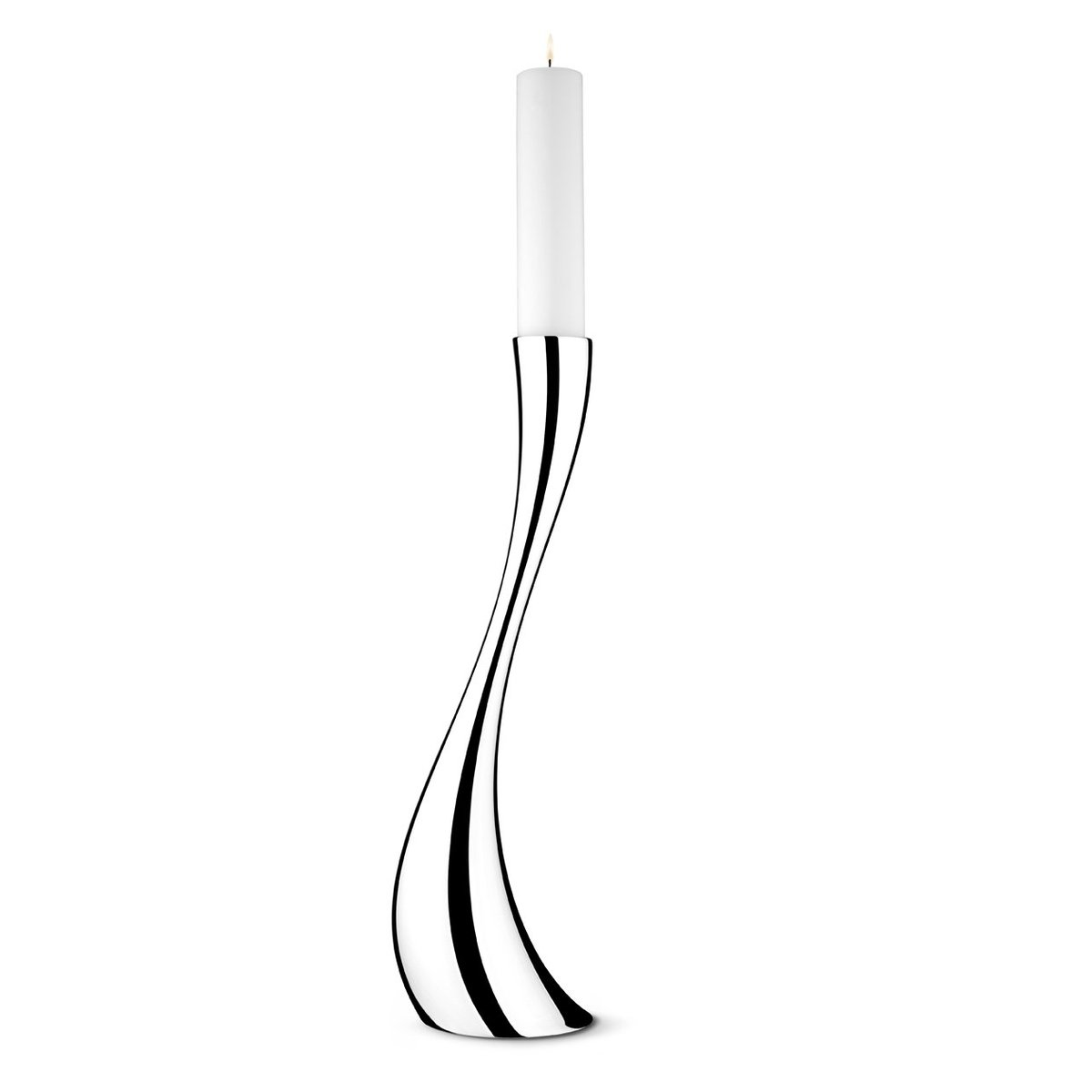 Georg Jensen Cobra floor candleholder Large, 60 cm | Scandinavian Design | Candle holders | Grey
