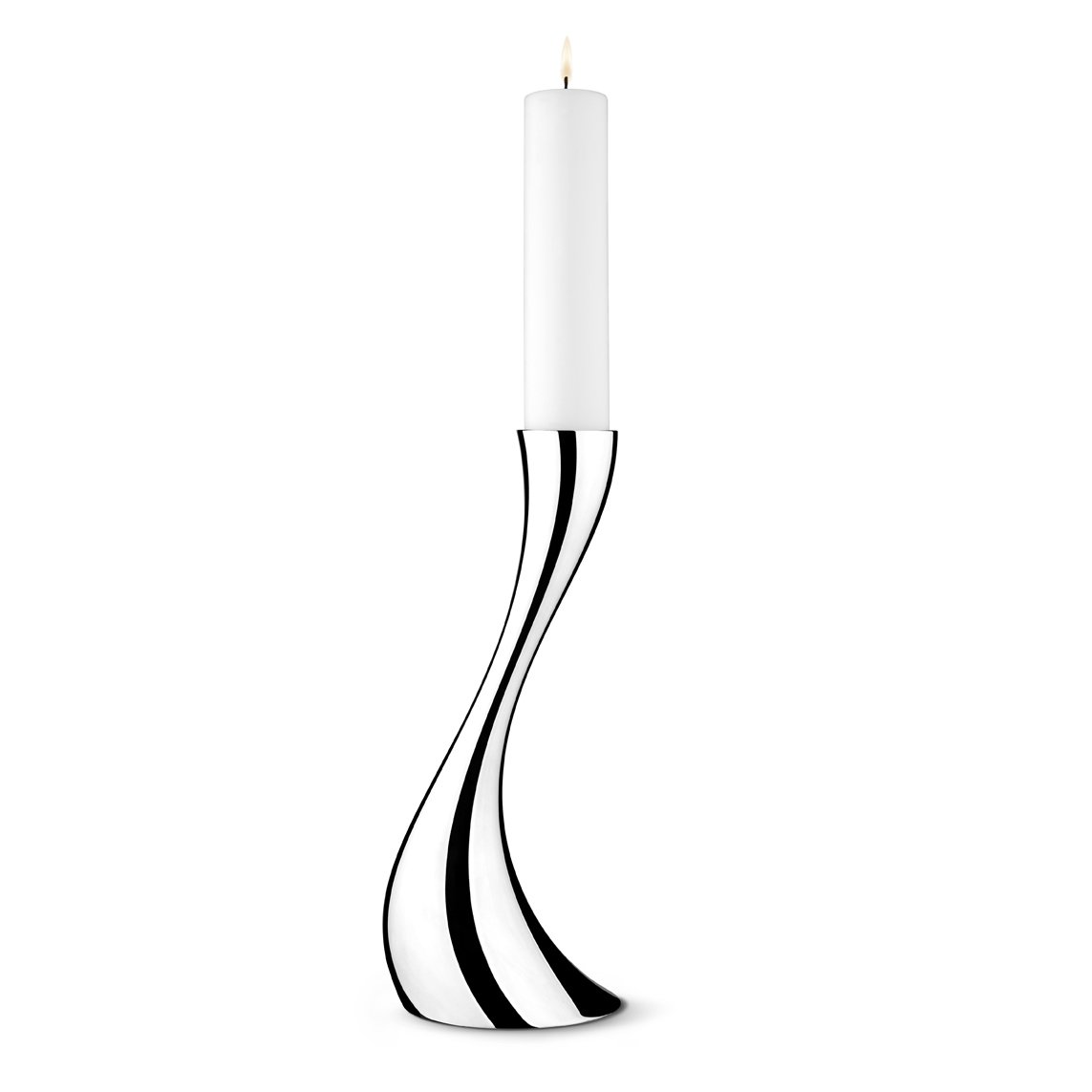 Georg Jensen Cobra floor candleholder small, 40 cm | Scandinavian Design | Candle holders | Grey