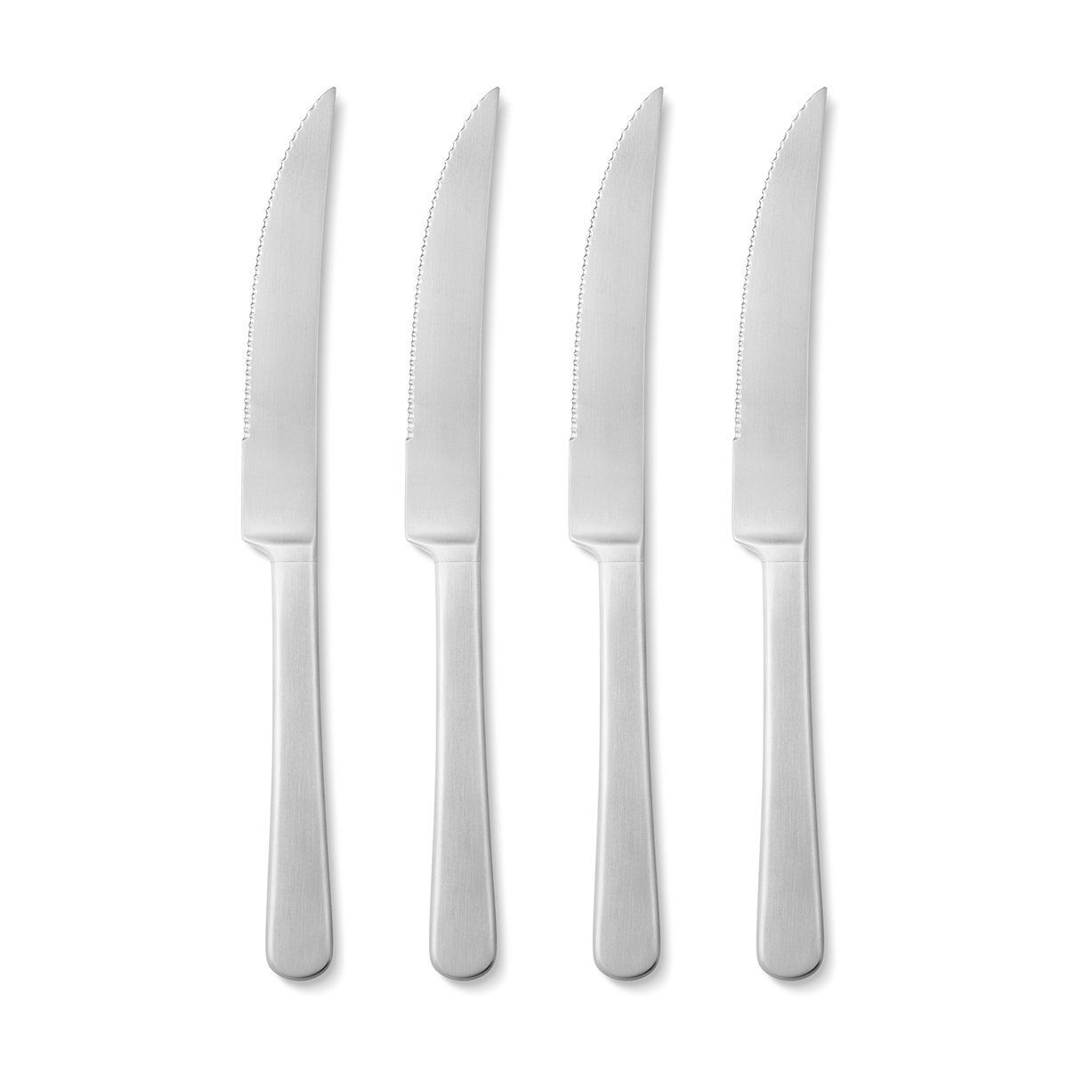 Georg Jensen Copenhagen BBQ knife 4 pieces matte | Scandinavian Design | Steak knives | Silver-coloured