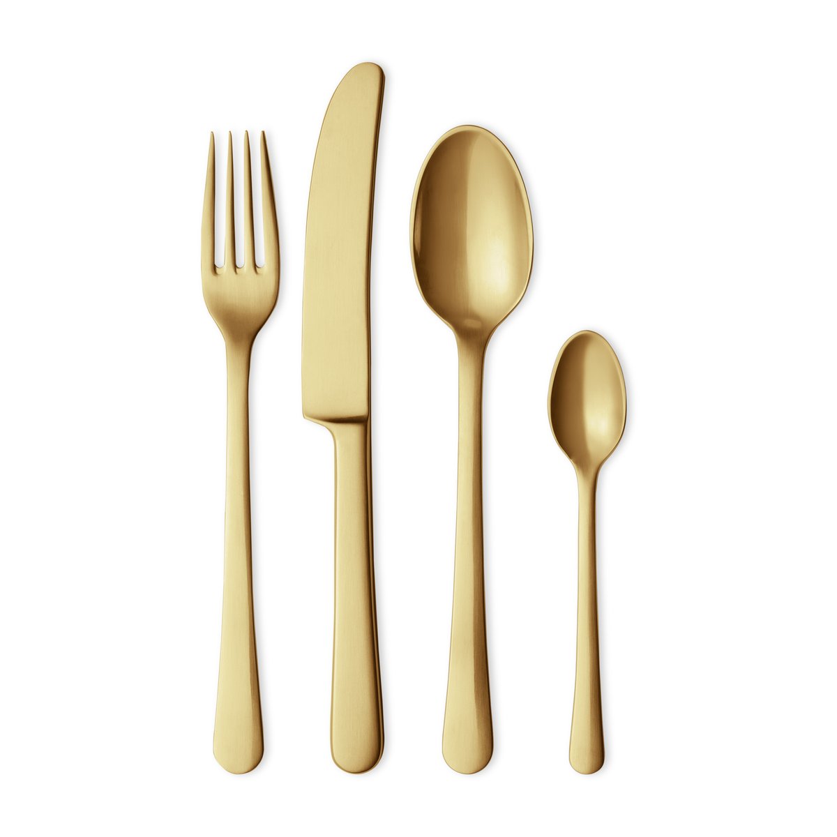 Georg Jensen Copenhagen gift set cutlery 4 pieces Matt gold