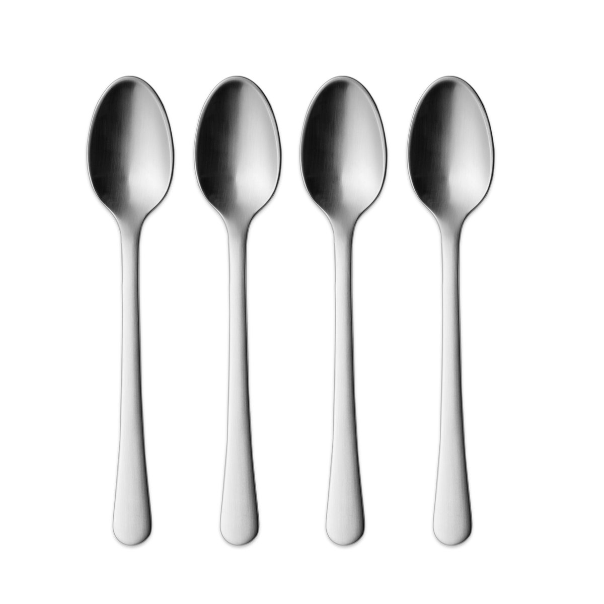 Georg Jensen Copenhagen matte dessert spoon 4-pack | Scandinavian Design | Dessert cutlery | Silver-coloured