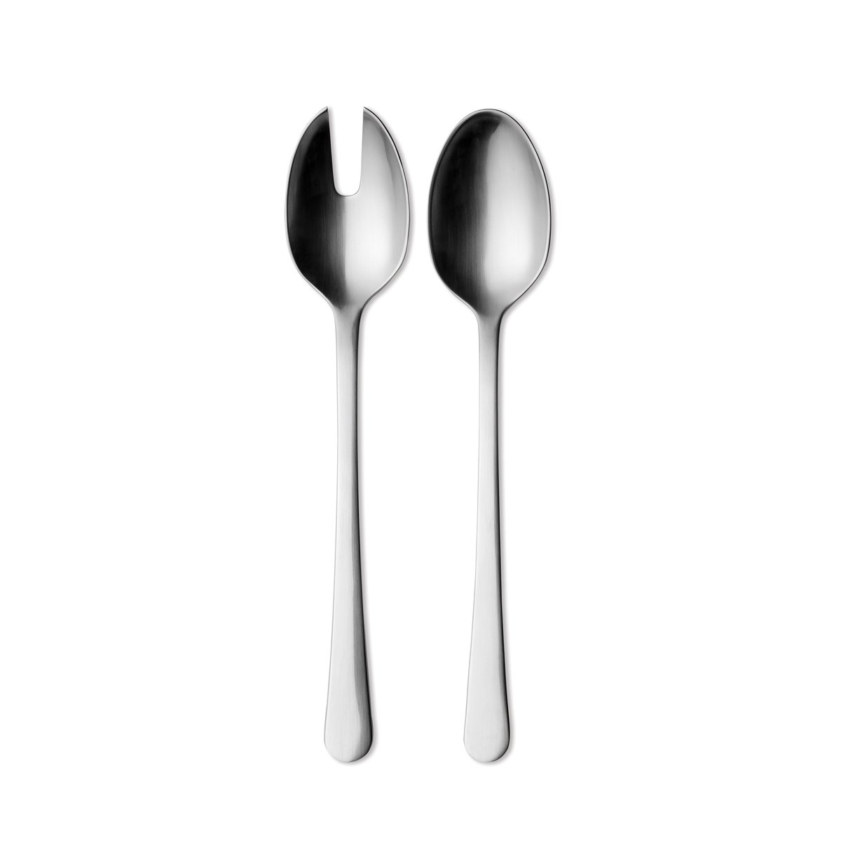 Georg Jensen Copenhagen matte serving set 2 pieces | Scandinavian Design | Serving utensils | Silver-coloured