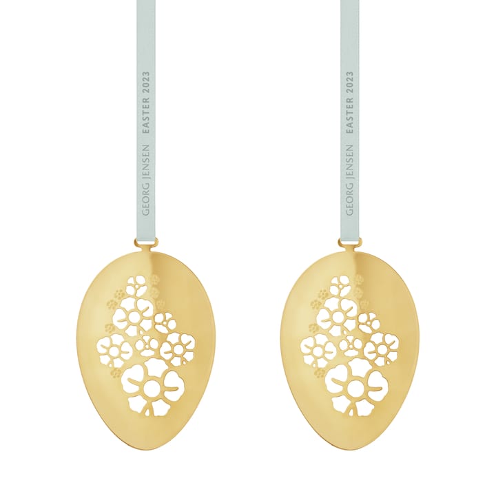Georg Jensen Easter egg hanging decoration 2023 2-pack - Yellow-decor - Georg Jensen