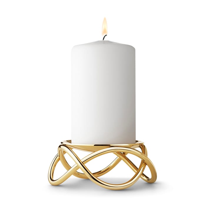 Glow candleholder small - gold plated - Georg Jensen