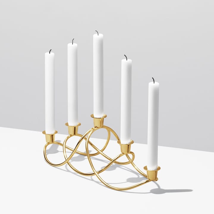 Harmony candle holder - gold plated - Georg Jensen