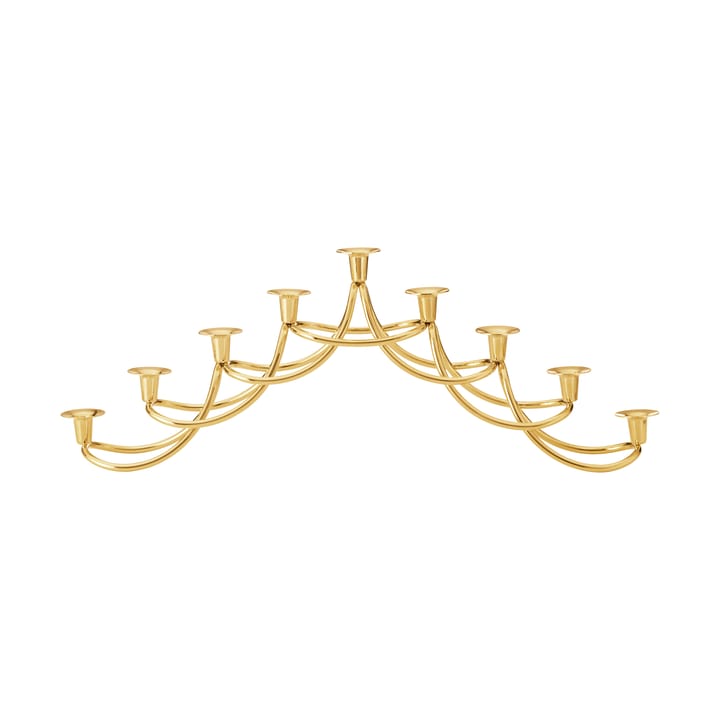 Harmony menorah candle holder - Gold-plated stainless steel - Georg Jensen