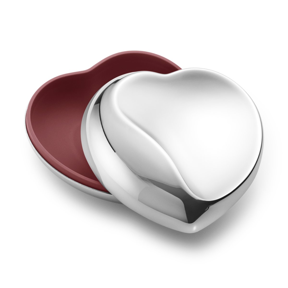 Georg Jensen Heart box jewellery box Small 7x10 cm | Scandinavian Design | Boxes & jars | Silver-coloured
