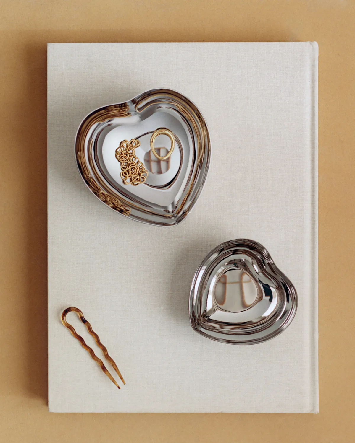 Heart tray, Silver, small Georg Jensen
