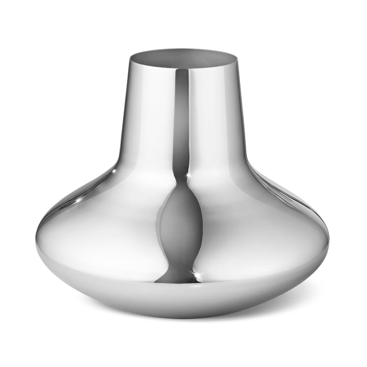 Henning Koppel vase stainless steel - Medium, 18.5 cm - Georg Jensen