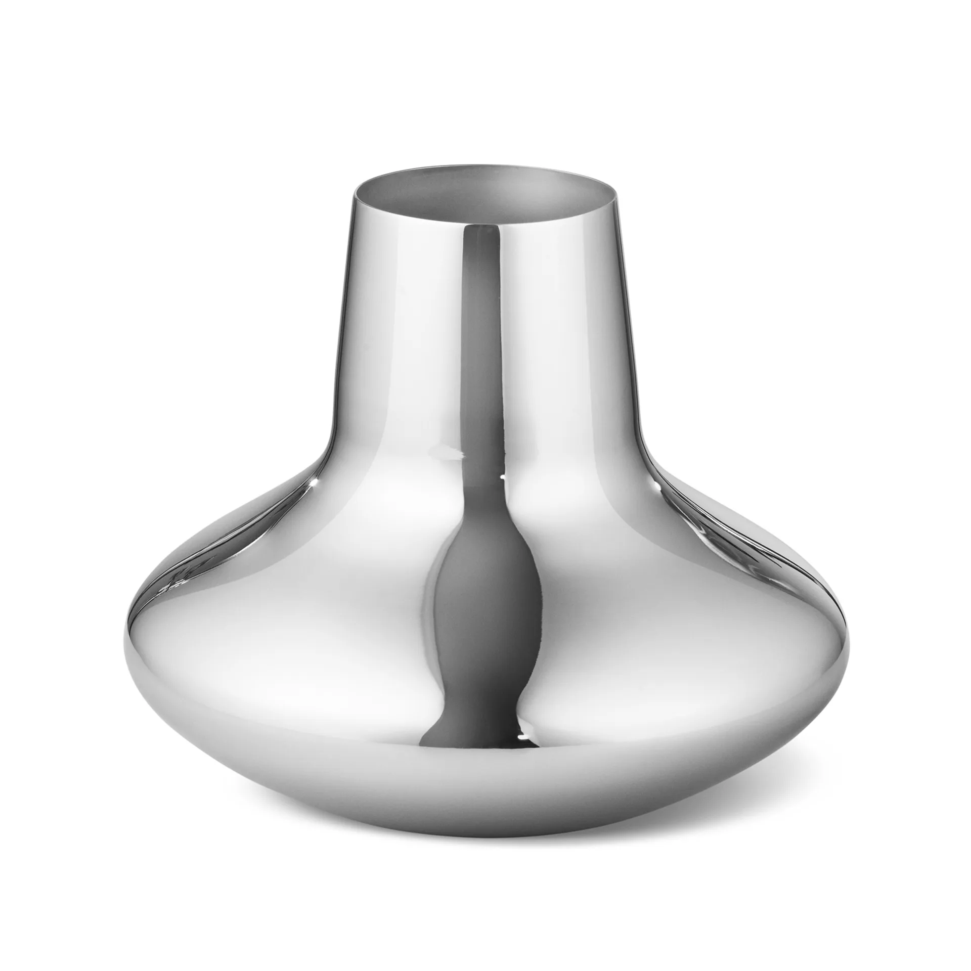 Henning Koppel vase stainless steel, small, 12.4 cm Georg Jensen