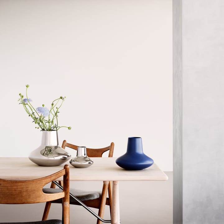 Henning Koppel vase stainless steel, small, 12.4 cm Georg Jensen