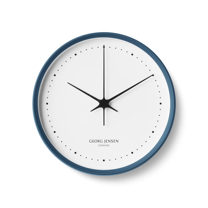 Henning koppel wall clock Ø 22 cm, Blue-white Georg Jensen