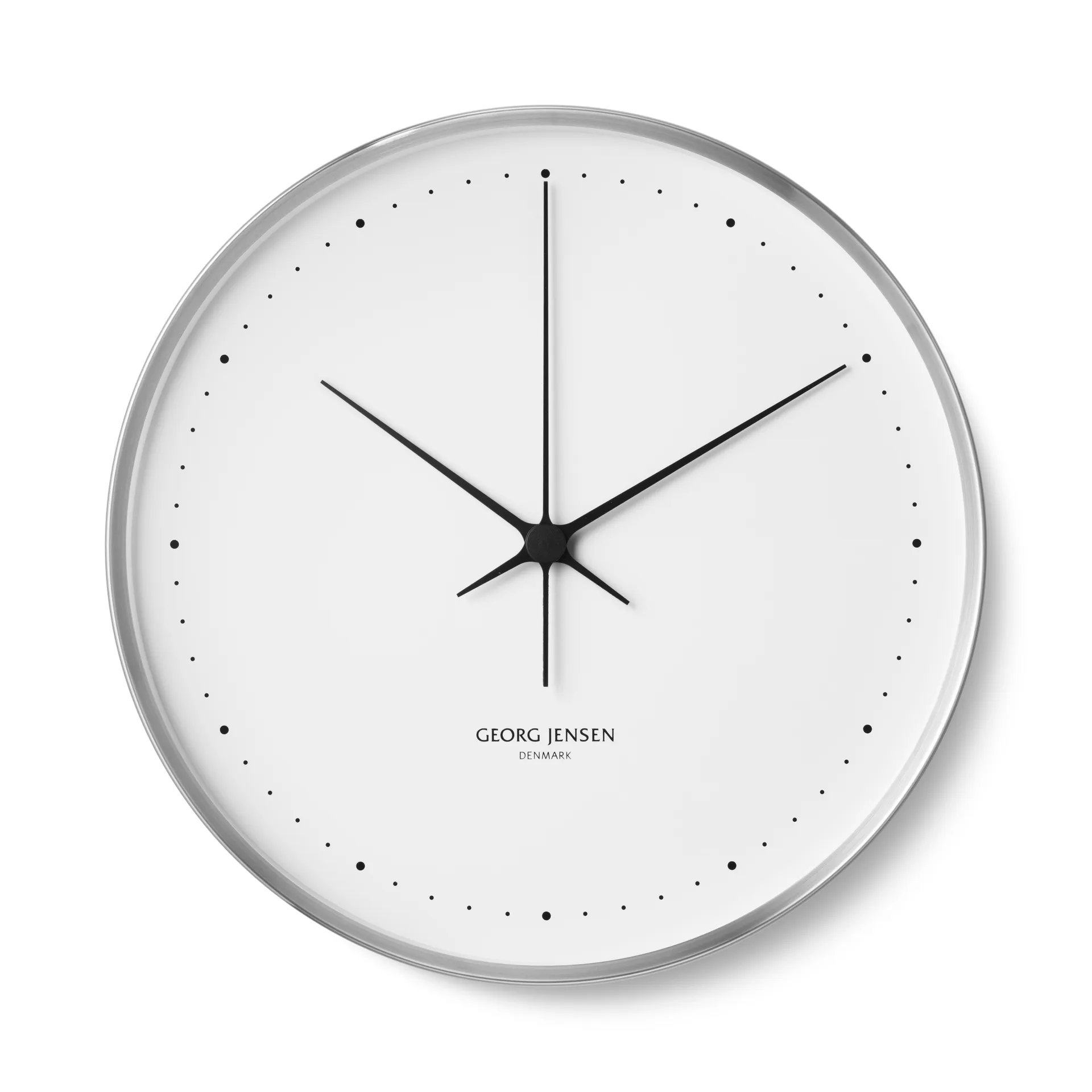 Henning koppel wall clock Ø 40 cm, Steel-white Georg Jensen