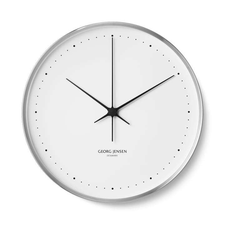 Henning koppel wall clock Ø 40 cm - Steel-white - Georg Jensen