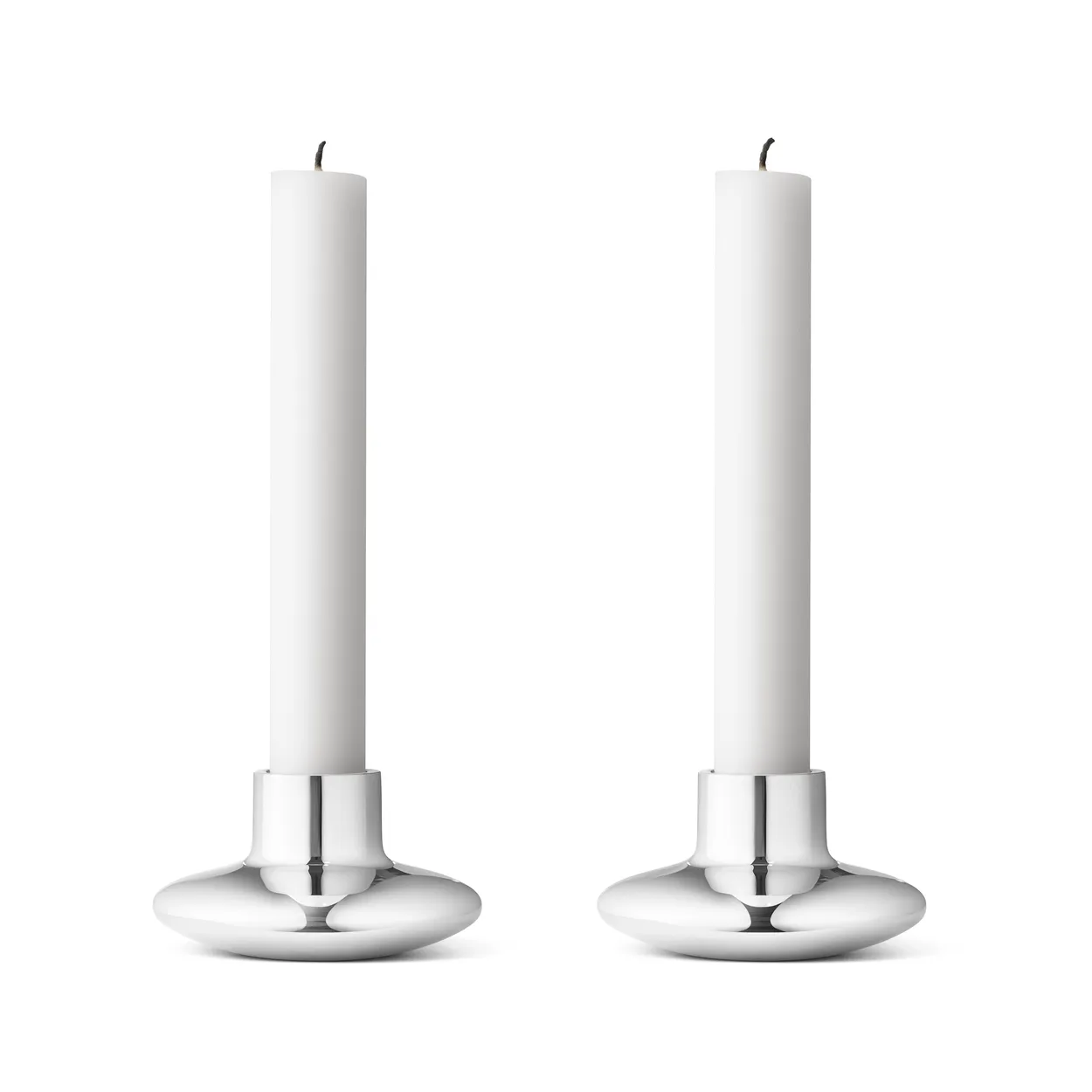 Georg Jensen HK candleholder 2-pack 4.2 cm | Scandinavian Design | Candle holders | Grey