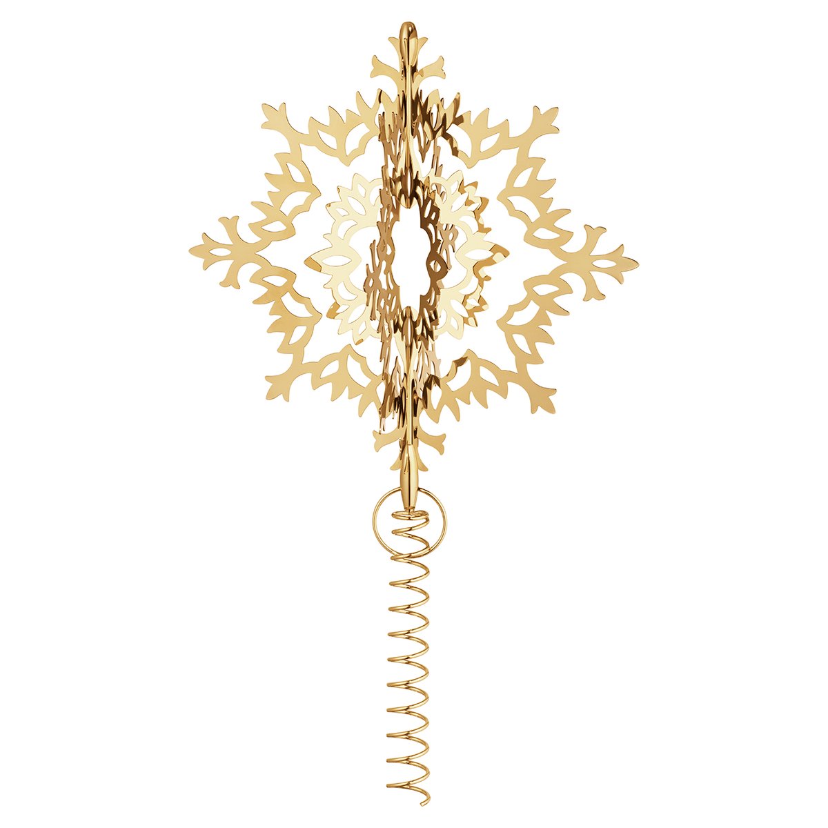 Georg Jensen Ice Flower Christmas tree topper Gold-plated