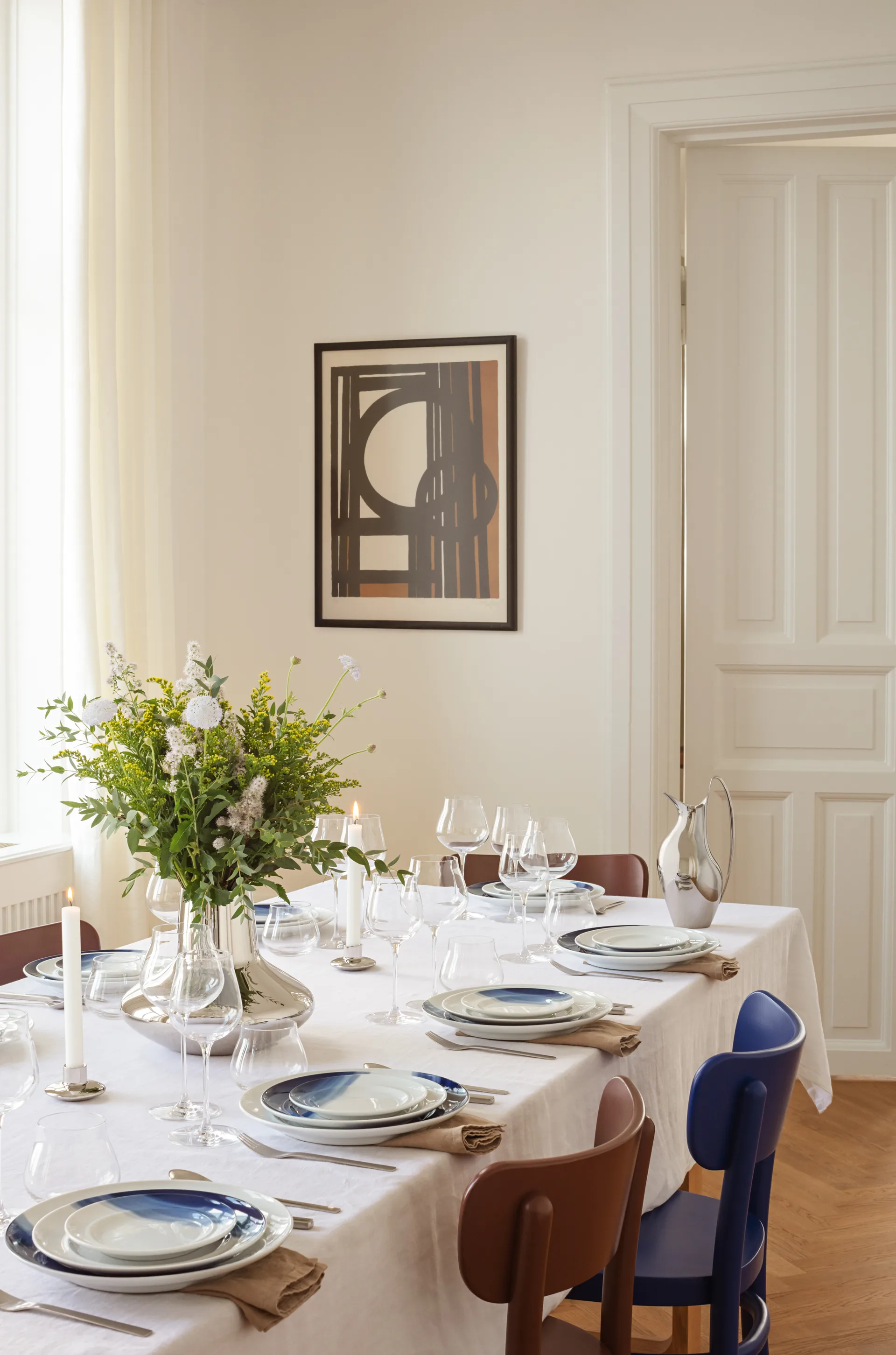 Koppel dinner plate decor Ø27 cm, White-blue Georg Jensen