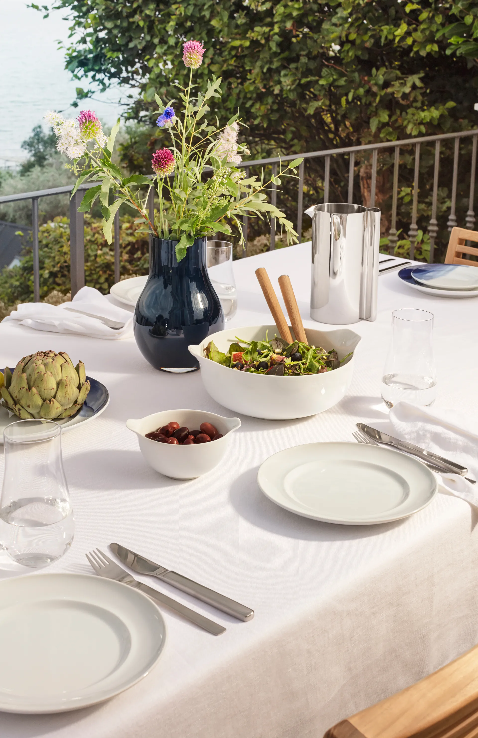 Koppel lunch plate Ø22 cm, White Georg Jensen