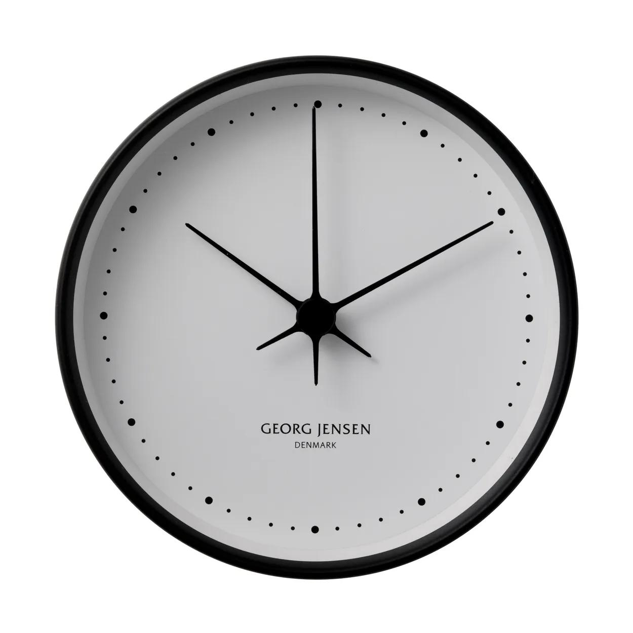 Georg Jensen Koppel wall clock black-white o 22 cm | Scandinavian Design | Wall clocks | Black
