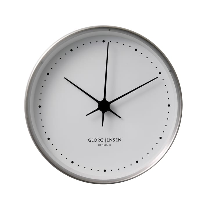 Koppel wall clock white-stainless steel - Ø 10 cm - Georg Jensen