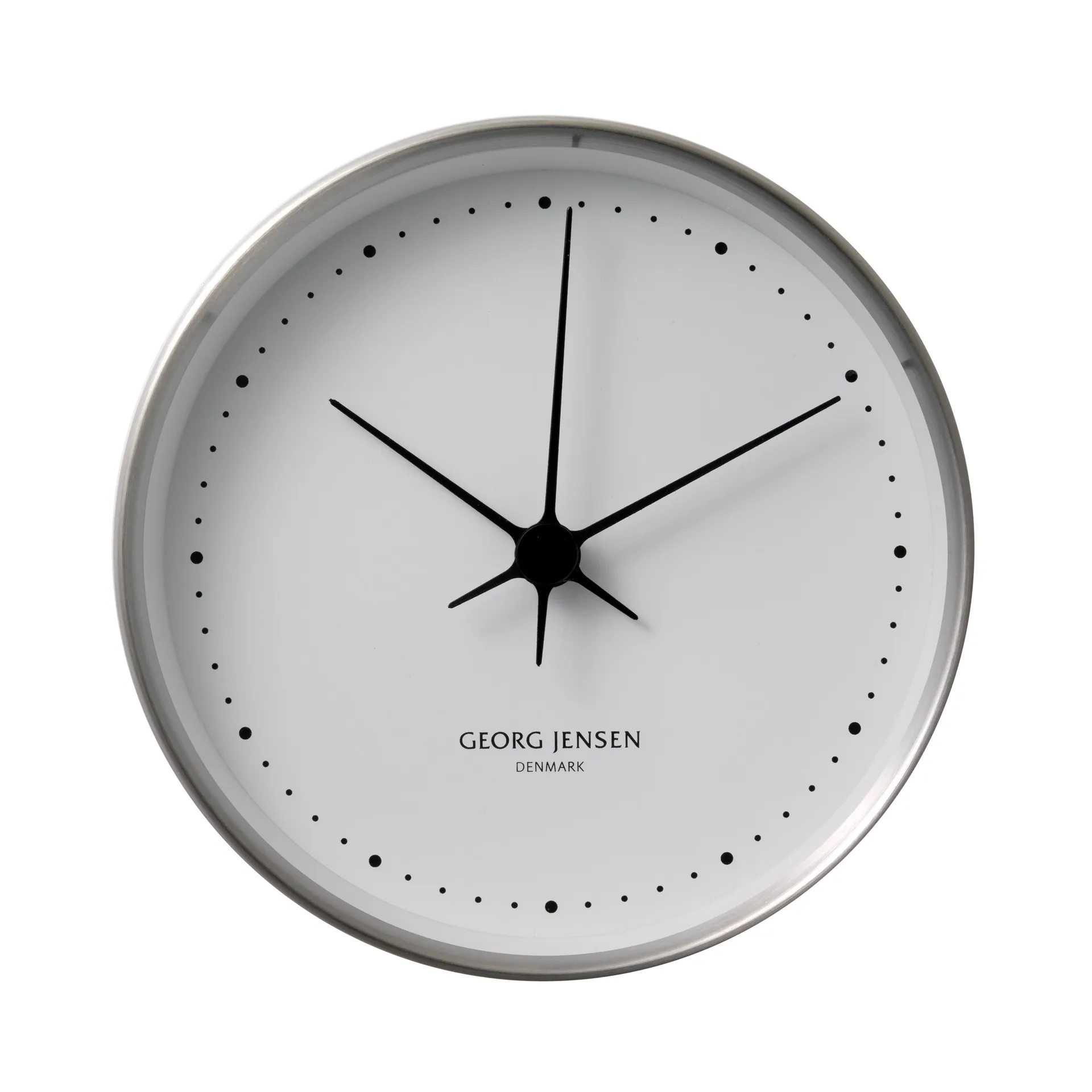 Koppel wall clock white-stainless steel, Ø 22 cm Georg Jensen