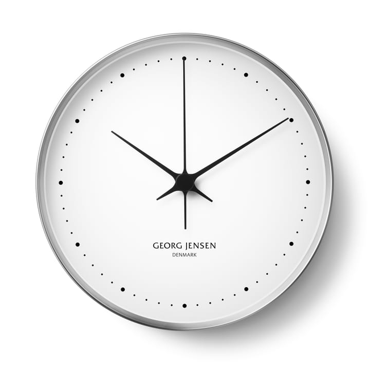 Koppel Wall Clock White Stainless Steel From Georg Jensen Nordicnest Com - Black Wall Clocks Australia