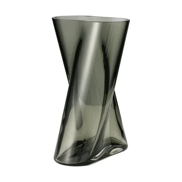 Lituus glass vase - Gray, large - Georg Jensen
