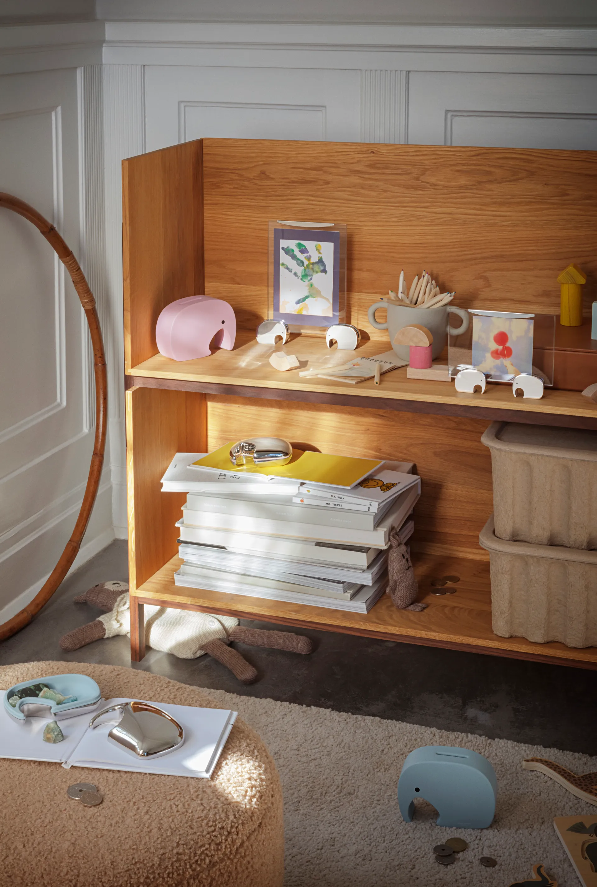 Miniphant money box 6x8,7 cm, Blueberry sprinkle Georg Jensen